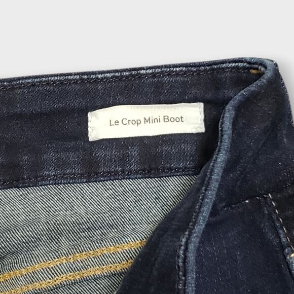 Frame Le Crop Mini Boot Jean Cabana Dark Wash Sz 26 Minimalist Contemporary - Picture 6 of 16